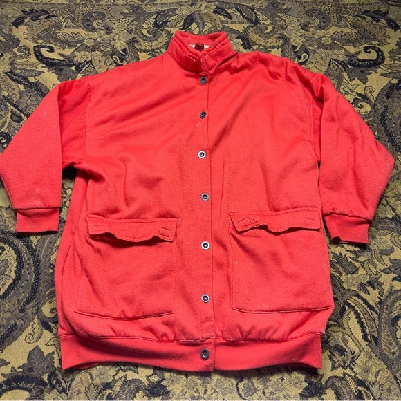 Jackets & Blazers - Vtg Gottschalks Womens Oversized Jacket Medium Button Front Pockets Holiday